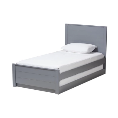Twin Catalina Modern Classic Mission Style Finished Wood Platform Bed With Trundle - Baxton Studio 12 Twin Catalina Modern Classic Mission Style Finished Wood Platform Bed With Trundle - Baxton Studio - Image 12
