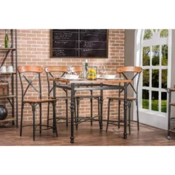 5pc Broxburn Wood And Metal Pub Counter Height Dining Set Brown - Baxton Studio -Urban Dwell Gear Outlet Store GUEST 00a84b91 9538 40d9 93af 6613895650db