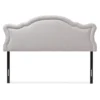 Queen Avery Modern And Contemporary Fabric Headboard Gray - Baxton Studio