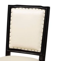 Set Of 2 Louane Faux Leather Upholstered And Wood Dining Chairs Beige/Black - Baxton Studio -Urban Dwell Gear Outlet Store GUEST 0109d985 7bdb 4474 964f 22e9122fbba2