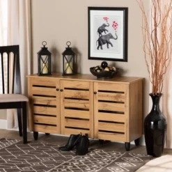 Gisela Wood 3 Door Cabinet Oak Brown/Black - Baxton Studio 12 Gisela Wood 3 Door Cabinet Oak Brown/Black - Baxton Studio -Urban Dwell Gear Outlet Store GUEST 0138c992 c403 4df4 a8f5 9294bede7ed4