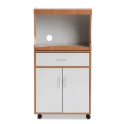 Edonia Modern And Contemporary Beech And Finish Kitchen Cabinet White/Brown - Baxton Studio -Urban Dwell Gear Outlet Store GUEST 0209502c 8dcc 43ed 8107 d43032556723