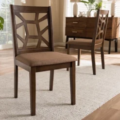 Set Of 2 Abilene Midcentury Fabric Upholstered And Walnut Finished Dining Chairs Brown - Baxton Studio 9 Set Of 2 Abilene Midcentury Fabric Upholstered And Walnut Finished Dining Chairs Brown - Baxton Studio -Urban Dwell Gear Outlet Store GUEST 02325760 2b35 48e6 af5b 26c4480dcf7b