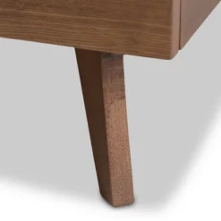 Soloman Mid - Century Modern Fabric And Walnut Finished Wood Platform Bed - Baxton Studio -Urban Dwell Gear Outlet Store GUEST 03c9c00e e739 4116 b976 7e63afc66c1c