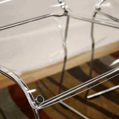 Lino Transparent Acrylic Dining Chair - Clear (Set Of 2) - Baxton Studio 4 Lino Transparent Acrylic Dining Chair - Clear (Set Of 2) - Baxton Studio - Image 4