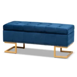 Ellery Velvet Fabric Upholstered Ottoman - Baxton Studio -Urban Dwell Gear Outlet Store GUEST 03fdad27 3049 4676 a5cf 6f9ad506d86c