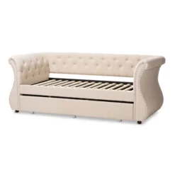 Twin Cherine Classic And Contemporary Fabric Upholstered Daybed With Trundle Beige - Baxton Studio -Urban Dwell Gear Outlet Store GUEST 04b6a30d 9ca6 43e3 a4f8 bbadf5ecd71b