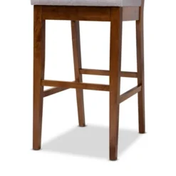 2pc Gideon Fabric Upholstered And Wood Barstool Set Gray/Walnut Brown - Baxton Studio -Urban Dwell Gear Outlet Store GUEST 050cdc09 eb9f 4689 b428 386445904d45
