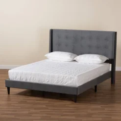 Gothard Velvet Fabric Upholstered And Wood Platform Bed - Baxton Studio 12 Gothard Velvet Fabric Upholstered And Wood Platform Bed - Baxton Studio -Urban Dwell Gear Outlet Store GUEST 05555f8e 1b89 437f b593 245cb08e1fd7