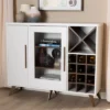 Baxton Studio Pietro Finished Wine Cabinet White/Brown - BaxtonStudio