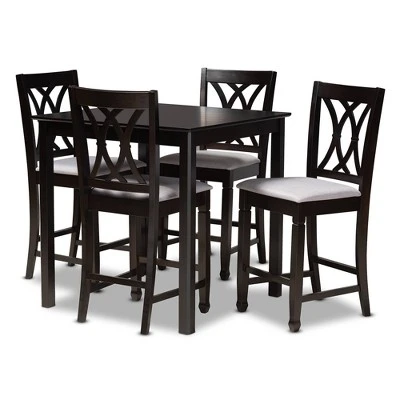 Reneau Espresso Wood Pub Set - Baxton Studio 7 Reneau Espresso Wood Pub Set - Baxton Studio - Image 7