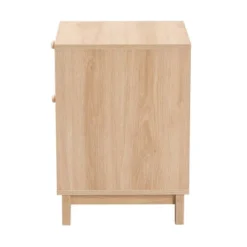 Elsbeth Wood And Natural Rattan 1 Drawer End Table Light Brown/Natural Brown - Baxton Studio -Urban Dwell Gear Outlet Store GUEST 08c968f3 3ab9 4528 a341 5d55e6ef345f