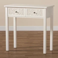 Lambert Wood 2 Drawer Console Table White - Baxton Studio 18 Lambert Wood 2 Drawer Console Table White - Baxton Studio -Urban Dwell Gear Outlet Store GUEST 09132638 7971 46a4 958b d4f1d2be3d13