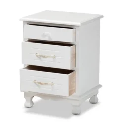 Layton Wood 3 Drawer Nightstand White - Baxton Studio -Urban Dwell Gear Outlet Store GUEST 0926d7da 1af2 4acd a01b de59f6b32e49