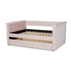 Full Amaya Velvet Daybed With Trundle Pink - Baxton Studio -Urban Dwell Gear Outlet Store GUEST 0a41ae4c d2d3 4117 8dfe 95b825d10f44