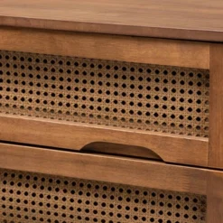 Barrett Wood And Synthetic Rattan 4 Drawer Chest Walnut Brown - Baxton Studio -Urban Dwell Gear Outlet Store GUEST 0a8bf0fb 76ae 4681 a9db 156c3164a5bf