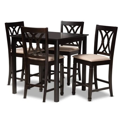 Reneau Espresso Wood Pub Set - Baxton Studio 8 Reneau Espresso Wood Pub Set - Baxton Studio - Image 8