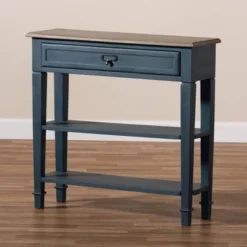 Dauphine Spruce Finished Wood Accent Console Table Blue - Baxton Studio -Urban Dwell Gear Outlet Store GUEST 0c6398f5 2215 4d82 867a 972baf310cd8