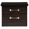 Colburn Modern And Contemporary 2 - Drawer Wood Storage Nightstand Bedside Table - Dark Brown Finish - Baxton Studio