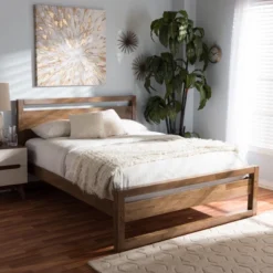 King Torino Mid Century Modern Solid Wood Open Frame Style Platform Bed Brown - Baxton Studio 11 King Torino Mid Century Modern Solid Wood Open Frame Style Platform Bed Brown - Baxton Studio -Urban Dwell Gear Outlet Store GUEST 0ff61de2 bb3a 427b ad01 a8a70220179f