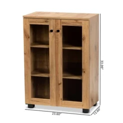 Mason Wood 2 Door Storage Cabinet With Glass Doors Oak Brown/Black - Baxton Studio 9 Mason Wood 2 Door Storage Cabinet With Glass Doors Oak Brown/Black - Baxton Studio -Urban Dwell Gear Outlet Store GUEST 107ee23c 78c6 4c7a ae1b 64e41eca2e61