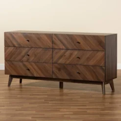 Hartman Wood 6 Drawer Dresser Walnut Brown - Baxton Studio -Urban Dwell Gear Outlet Store GUEST 1088883d 7b01 460f 8f79 995e7baeadc5
