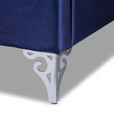 Hanne Bed Navy Blue - Baxton Studio 4 Hanne Bed Navy Blue - Baxton Studio - Image 4