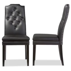 Set Of 2 Dylin Modern And Contemporary Faux Leather Dining Chairs - Baxton Studio