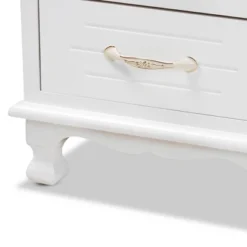 Layton Wood 3 Drawer Nightstand White - Baxton Studio -Urban Dwell Gear Outlet Store GUEST 1151d581 c539 4f8d af7c 515a96e0ca9d