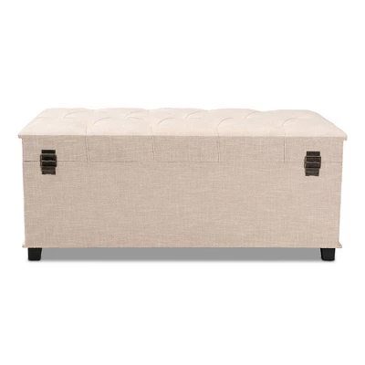 Kyra Fabric Upholstered Storage Trunk Ottoman - Baxton Studio 4 Kyra Fabric Upholstered Storage Trunk Ottoman - Baxton Studio - Image 4