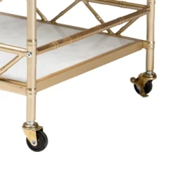 Mela Metal And Marble 2 Tier Wine Cart Gold/White Marble - Baxton Studio 10 Mela Metal And Marble 2 Tier Wine Cart Gold/White Marble - Baxton Studio -Urban Dwell Gear Outlet Store GUEST 12ce145a 5cc2 489f 8aa6 4f5b516def3d