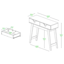 Wales Wood 2 Drawer Console Table Light Brown - Baxton Studio -Urban Dwell Gear Outlet Store GUEST 1343656b 350a 41ce 8c70 8560d9b775ef