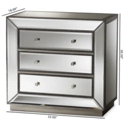 Edeline Hollywood Regency Glamour Style Mirrored 3 Drawer Chest Baxton Studio 9 Edeline Hollywood Regency Glamour Style Mirrored 3 Drawer Chest Baxton Studio -Urban Dwell Gear Outlet Store GUEST 134b4bb9 2f89 46b7 b8b1 310f48aab483