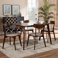 5pc Nori Upholstered Wood Dining Set - Baxton Studio 12 5pc Nori Upholstered Wood Dining Set - Baxton Studio -Urban Dwell Gear Outlet Store GUEST 1434b497 3786 4359 9943 abdceb6a5d9d