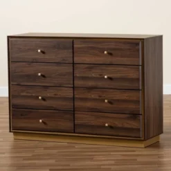Cormac Wood And Metal 8 Drawer Dresser Walnut Brown/Gold - Baxton Studio 15 Cormac Wood And Metal 8 Drawer Dresser Walnut Brown/Gold - Baxton Studio -Urban Dwell Gear Outlet Store GUEST 14845297 4006 47a5 bdc4 675c88bbd7b9