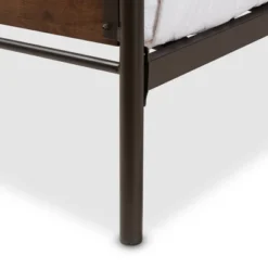 Twin Monoco Rustic Industrial Finished Metal Wood Platform Bed Brown - Baxton Studio -Urban Dwell Gear Outlet Store GUEST 15a548f6 19b5 49b4 a8d5 45777227ccab