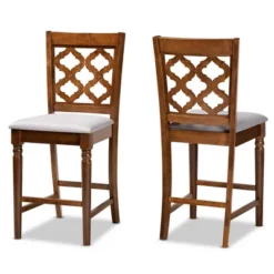 2pc Ramiro Wood Counter Height Barstools - Baxton Studio -Urban Dwell Gear Outlet Store GUEST 15ecf437 87c0 45c7 8d0a 8905718285e5