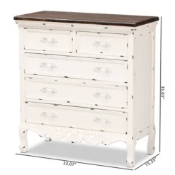 Levron Two-Tone Wood 5 Drawer Storage Cabinet Walnut Brown/White - Baxton Studio 21 Levron Two-Tone Wood 5 Drawer Storage Cabinet Walnut Brown/White - Baxton Studio -Urban Dwell Gear Outlet Store GUEST 16722693 5b00 4805 a829 784b186cd045