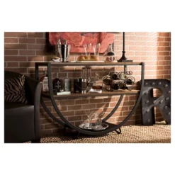 Blakes Rustic Industrial Style Textured Finish Metal Distressed Wood Console Table - Antique Black - Baxton Studio 5 Blakes Rustic Industrial Style Textured Finish Metal Distressed Wood Console Table - Antique Black - Baxton Studio -Urban Dwell Gear Outlet Store GUEST 16c0d5ab a065 43d2 abdd 127fa15f9add