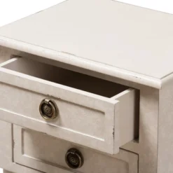 Lenore Country Cottage Farmhouse 2 Drawer Nightstand White - Baxton Studio -Urban Dwell Gear Outlet Store GUEST 16c99834 e95c 498e 8d80 dcddf9d924af