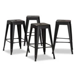 4pc Horton Metal Stackable Counter Stool Set - Baxton Studio -Urban Dwell Gear Outlet Store GUEST 1731db0e e666 440f a1e0 d8dc1d9fb29d