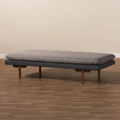 Twin Two Marit Tone Upholstered Wood Daybed Gray/Walnut - Baxton Studio -Urban Dwell Gear Outlet Store GUEST 1799b67d 0324 4792 99ab ffc24928df20