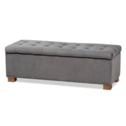 Roanoke Velvet Upholstered Grid Tufted Storage Ottoman Bench - Baxton Studio -Urban Dwell Gear Outlet Store GUEST 18512a55 f90d 4e79 8aec 8c4568bf2d94