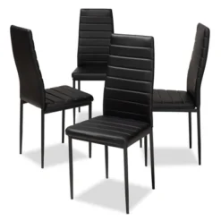 Set Of 4 Armand Modern And Contemporary Faux Leather Upholstered Dining Chairs - Baxton Studio -Urban Dwell Gear Outlet Store GUEST 18c2952e 996c 45b5 8edd 944c1d99f66a