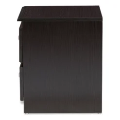 Carine Modern And Contemporary Finished 2 Drawer Nightstand Dark Brown - Baxton Studio -Urban Dwell Gear Outlet Store GUEST 18d762a5 bcec 4a0c a172 6c889cf3e794