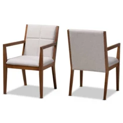Set Of 2 Theresa Fabric Upholstered Wood Living Room Accent Chair - Baxton Studio -Urban Dwell Gear Outlet Store GUEST 191561ac a13b 4ffb bab8 4b16f648c21f