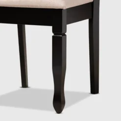 7pc Reneau Upholstered Wood Dining Set Sand Brown/Espresso - Baxton Studio -Urban Dwell Gear Outlet Store GUEST 1946d7e0 47a1 4b62 83e6 5a0b593302bc