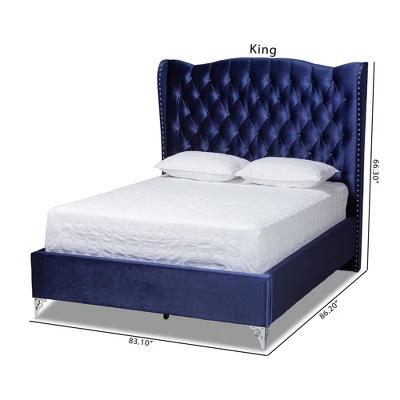 Hanne Bed Navy Blue - Baxton Studio 8 Hanne Bed Navy Blue - Baxton Studio - Image 8