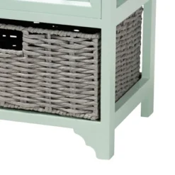 Valtina Two-Tone Wood 3 Drawer Storage Unit With Baskets Oak Brown/Gray/Mint Green - Baxton Studio -Urban Dwell Gear Outlet Store GUEST 19f2db77 6d0d 459b ae7c 5218ba4c452c