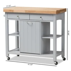 Hayward Coastal And Farmhouse Natural Wood Kitchen Cart White, Light Brown - Baxton Studio 15 Hayward Coastal And Farmhouse Natural Wood Kitchen Cart White, Light Brown - Baxton Studio -Urban Dwell Gear Outlet Store GUEST 1a195525 4ed5 4559 a99a 1929fb795055